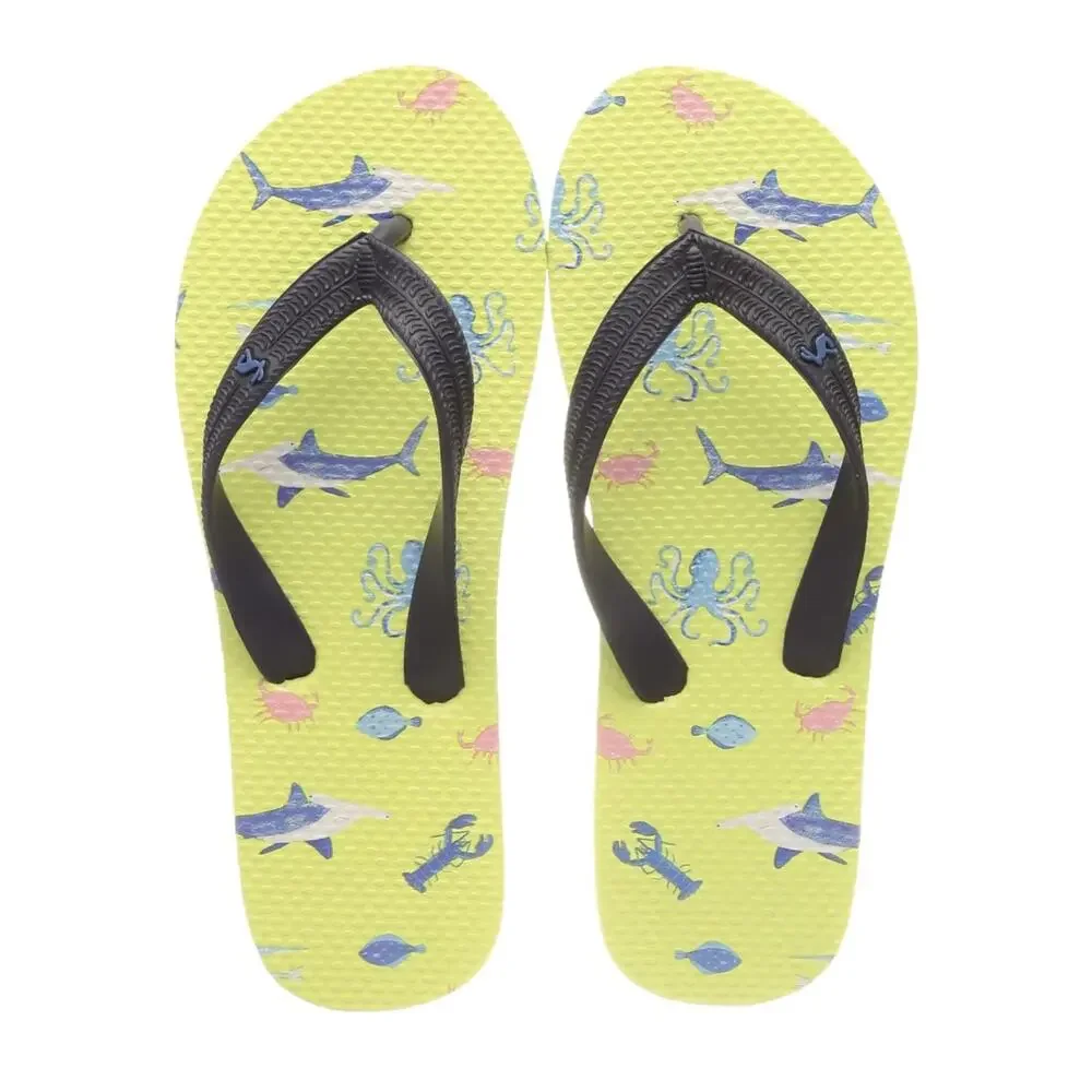 Joules Boys’ flip flop‎ Sandal Sea Creatures size 2 Kids New!
